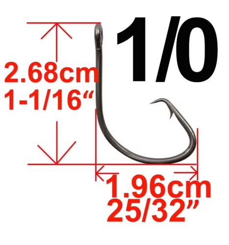 Pack Of 100 Sea Saltwater Fishing Offset Circle Fishing Hooks - Various - Picture 28 of 33