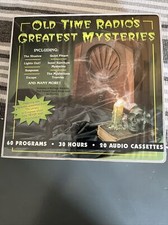 "OLD TIME RADIO'S GREATEST MYSTERIES" 60 PROGRAMS, 30 HOURS, 20 AUDIO CASSETTES