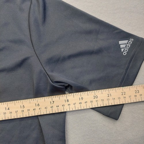 Polo Golf Shirt Adidas Junior Interclub Polos Size XL [Style: 3 Stripes Carbon] - Picture 8 of 12