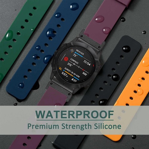 Pasek Quick Fit do Garmin Fenix 8 7X 7 Pro Solar / 6X 6 / Epix Silikonowy pasek do zegarka - Zdjęcie 8 z 36