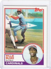1983 Topps Baseball Card #49 Willie McGee St. Louis Cardinals - NM-Mt
