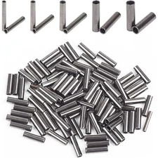 Copper Single Barrel Fishing Crimp Sleeves Line Tube Connector Size 0.6-2.5mm