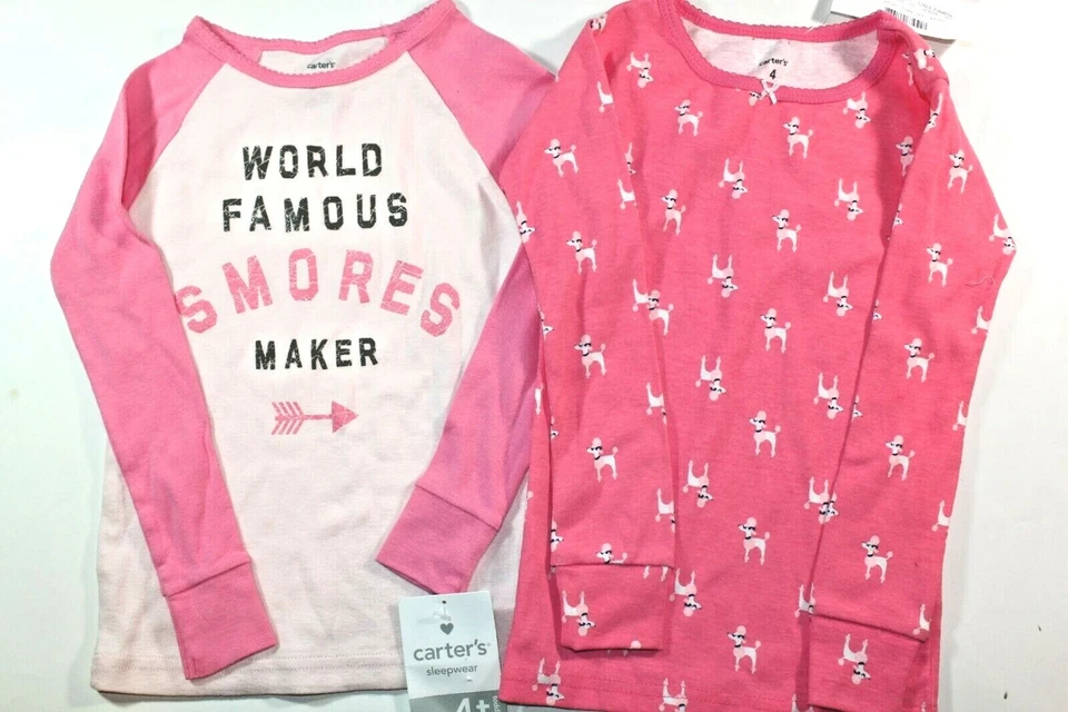 Carter’s Niñas Lote Mixto 5 piezas Pijama Manga Corta Larga Prendas para Dormir Top Talla 4 5 NUEVO Foto 2 de 4
