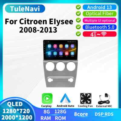 For Citroen C-Elysee C Elysee 2008-13 Car Stereo Radio CarPlay GPS Player Screen