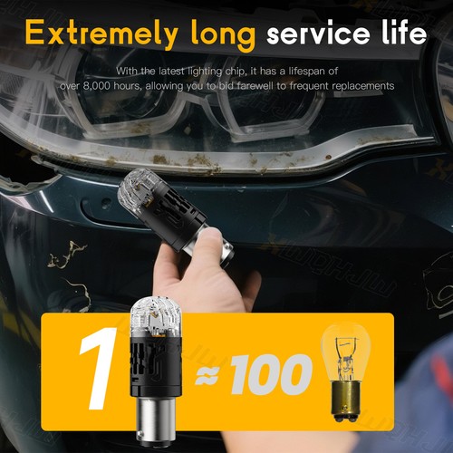 2pcs Yellow LED Daytime Running Light DRL Bulbs for Jeep Renegade 2015-2020 - Picture 4 of 8
