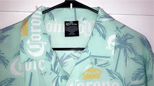 Corona Men's Woven Shirt with Short Sleeves Size Small (34-36) Light Green, New - Picture 3 of 15