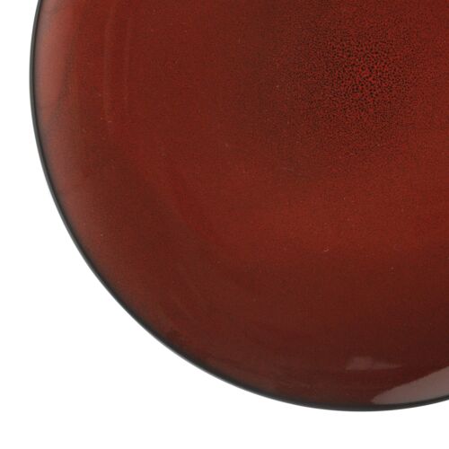 Round Reactive Glaze Stoneware Dinnerware Set Service for 4 16pc Red - Picture 7 of 8