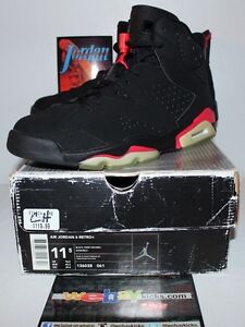 Air Jordan VI OG Infrared Black Sneakers Men's Size 136038-061 | eBay