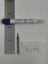 1 NEW USA 3/64" DIAMETER CARBIDE ENDMILL 4 FL SQ. ALTIN CTD. 3/16" LOC (D175)
