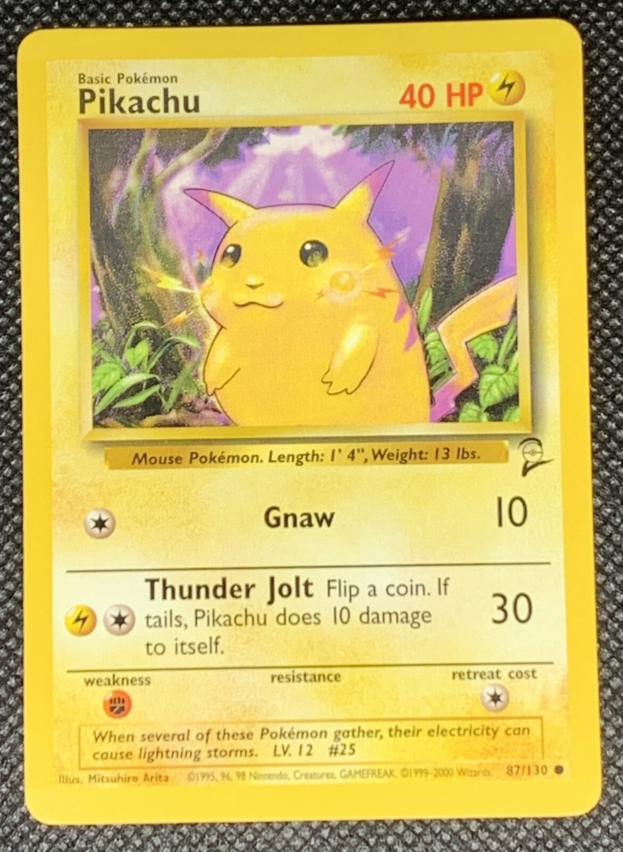 Pikachu yellowcheekピカチュウ 英語版 base set 2 2nd Edition Pikachu YELLOW CHEEKS Base Set 1999 Pokemon Card