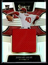 Josiah Gray #'d /250 - 2022 Panini Select Rookie Jumbo Jersey Relic SP