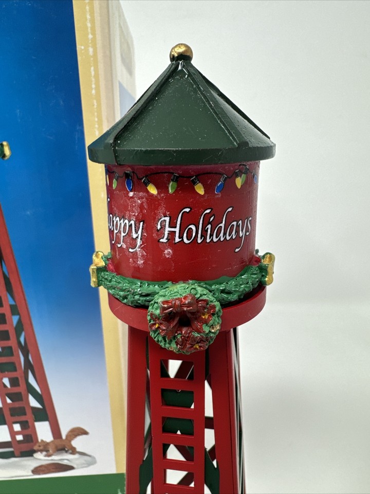 Lemax Happy Holidays Water Tower 53211 Retired Squirrels Christmas