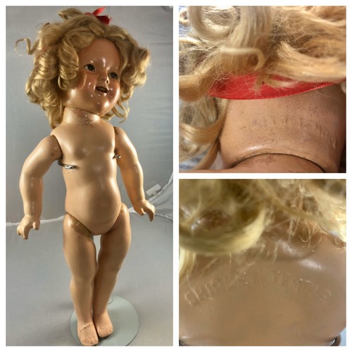 18" Antique American Composition Shirley Temple Doll! Adorable! 18005 - Picture 10 of 12