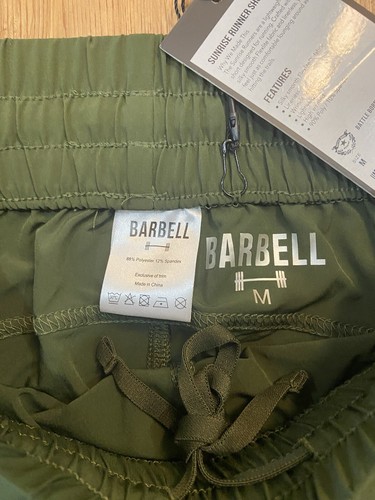 Women’s Barbell Apparel Shorts Set Of 2 Med. 4” One NWT, One NWOT Olive/Gray - Picture 3 of 9