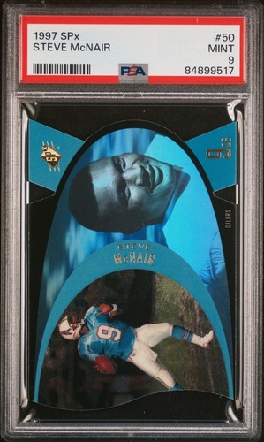 Steve McNair - 1997 SPx Die Cut PSA 9