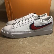 nike blazer low 3d white blue red