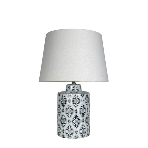 Große florale Keramik Tischlampe Plissee Schirm orientalisch Vogel Flur Leuchte 64 cm - Bild 8 von 8