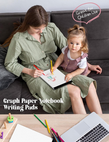 Dot Grid Notepad 8.5 x 11, 2 Pack, 5x5 Dotted Graph Paper 8-1/2 x 11", Dotted Jo - Picture 5 of 7