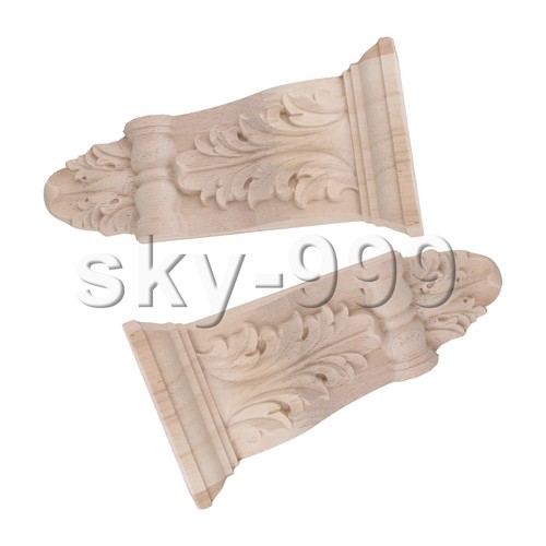 Antique Unfinished Wooden Carving Corbels F46 3.15" x 0.98" x 6.3" Pack of 20 - Imagen 5 de 6