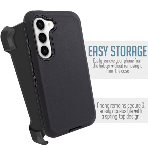 Custodia antiurto per Samsung S23 Defender fondina clip da cintura con schermo integrato - Foto 16 di 42