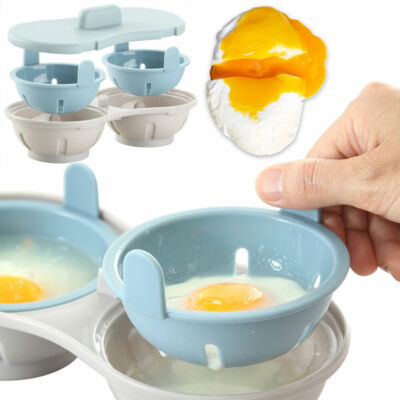 Mikrowellen Ei Wilderer für 2 Eier BPA Free Küche Gadget Frühstückskocher