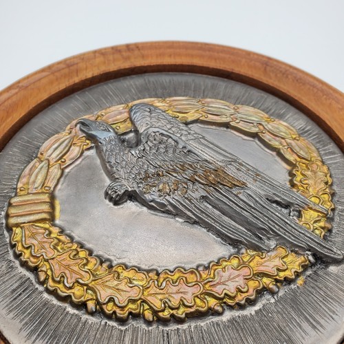 Original German WWII WW2 paratrooper Eagle parachutist badge 1957 plaque plane - Picture 15 of 19