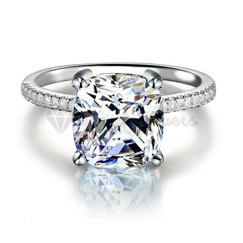 Sizes 5-10 Hypoallergenic Silver Solitaire Engagement Wedding Anniversary Ring
