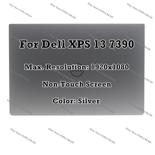13" Silver FHD LCD Screen Non-Touch Panel Assembly Display For Dell XPS 13 7390 - Picture 1 of 7
