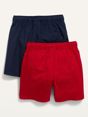 Swim Trunks Old Navy Toddler Boys Size 5T Red Navy Blue 2-Pack drawstring - New - Picture 2 of 2