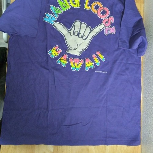 Vintage Hang Loose Hawaii Neon Logo T-Shirt - Picture 2 of 8