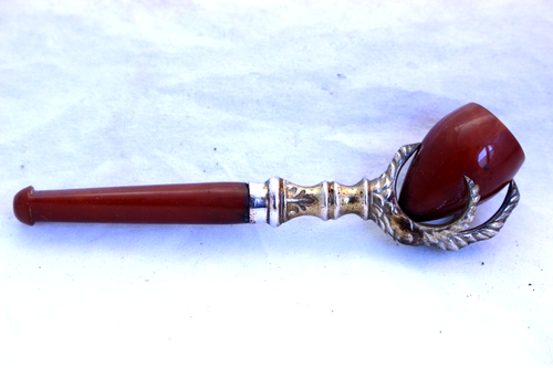 Pfeife, Pipe, Pipa Alte Wiener ?? Vogelkrallen Pfeife ca 1890 mit Etui - Picture 3 of 14