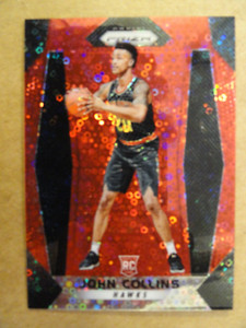 2017 PRIZM FAST BREAK RED JOHN COLLINS ROOKIE /125 LOS ANGELES CLIPPERS HAWKS
