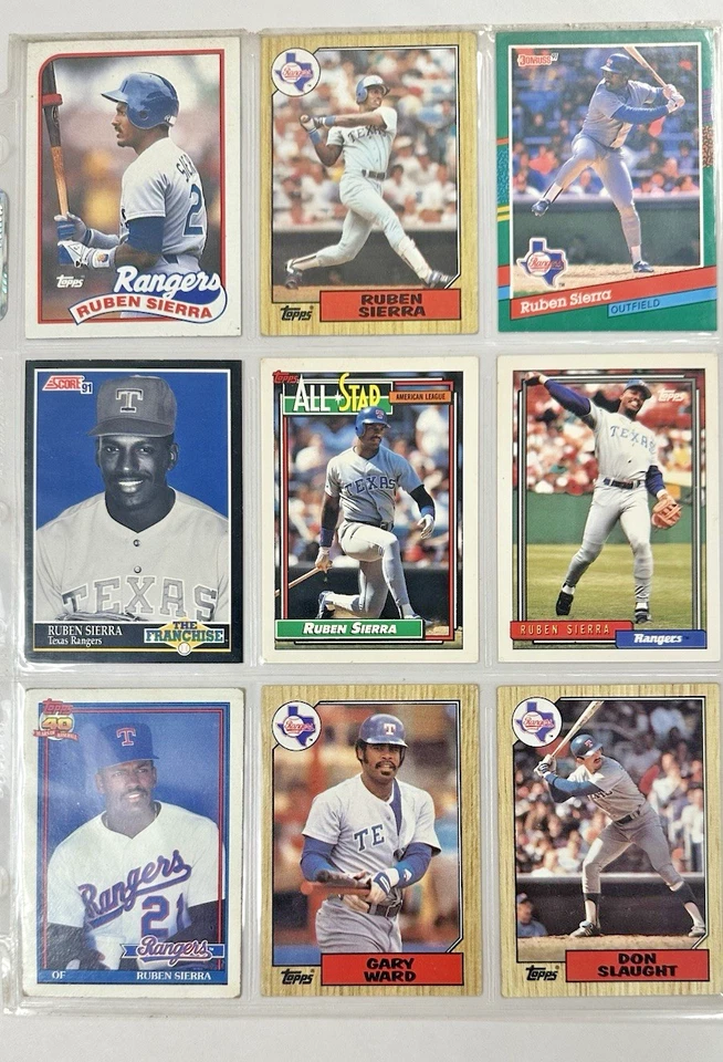 Colección de tarjetas de béisbol Texas Rangers MLB - Nolan Ryan, Charlie Hough, Sierra Foto 3 de 4