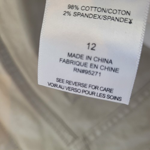 VINCE Girls Cotton Stretch 5 Pocket Skinny Chino Sz 12 Flat Front - Picture 8 of 12