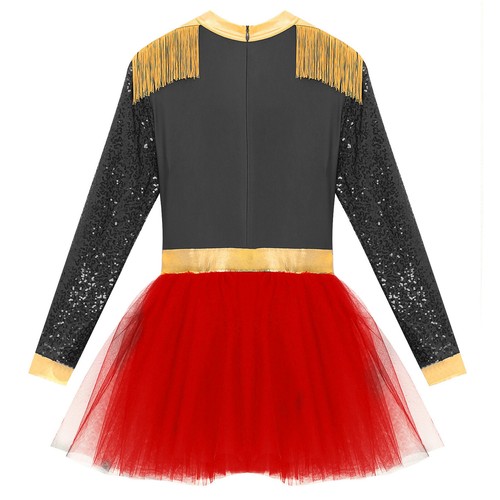 Costume circo donna maniche lunghe body vestito trapezio artista abito acrobata - Foto 69 di 73