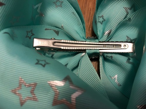 JOJO SIWA Hair Bow Clips x 2, Rainbow & Blue / Silver Stars - Imagen 7 de 9