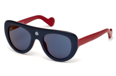 MONCLER SNOWCAT ML 0002/S 92U BLUE RED WOMENS SUNGLASSES