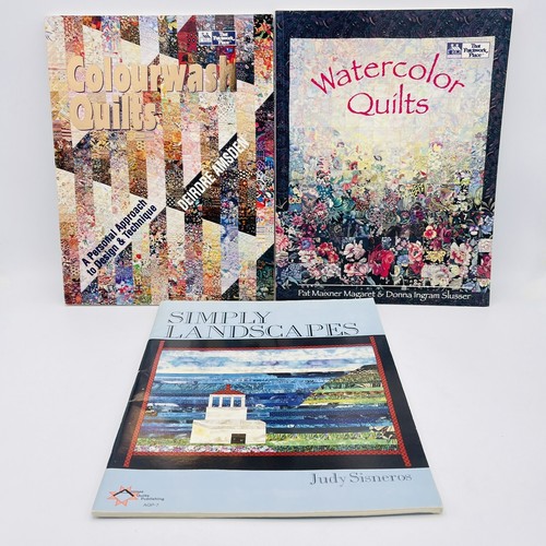 Lot of 3 Craft Books Quilting Patchwork Watercolor Quilts Colourwash Landscapes - Imagen 1 de 19