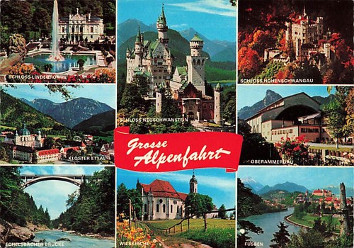 alte AK Grosse Alpenfahrt 8 Ansichten ungelaufen Ansichtskarte rfa5075h