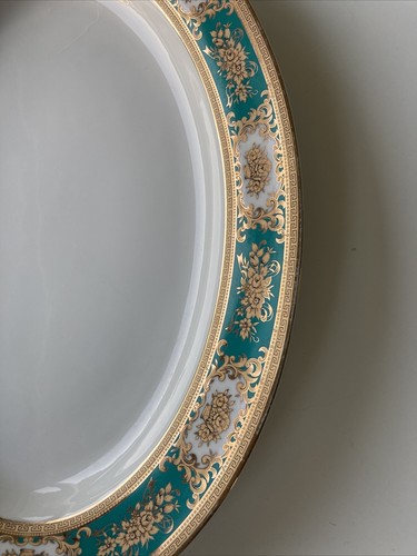 Plato para servir vintage MTK Tohki JAPÓN 13 3/4" - dorado y floral - Imagen 2 de 11