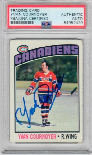 1976-77 Topps #30 Yvan Cournoyer signed Montreal Canadiens PSA/DNA auto
