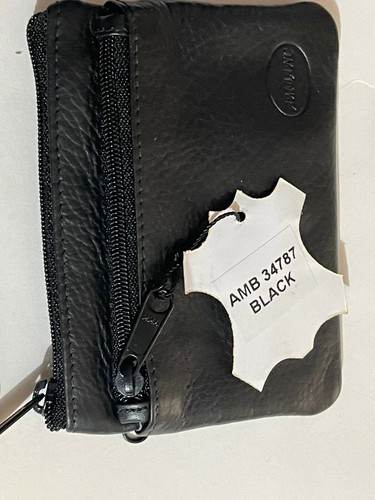 GENUINE LEATHER KEY / CARD / COIN POUCH ( BLACK ) MODEL 34787 - Picture 5 of 5