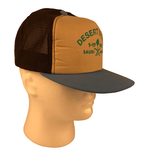 Vintage Desert Storm Cap 1991 90s Trucker Snapback Hat Gulf War Saudi Arabia NBA - Picture 4 of 10