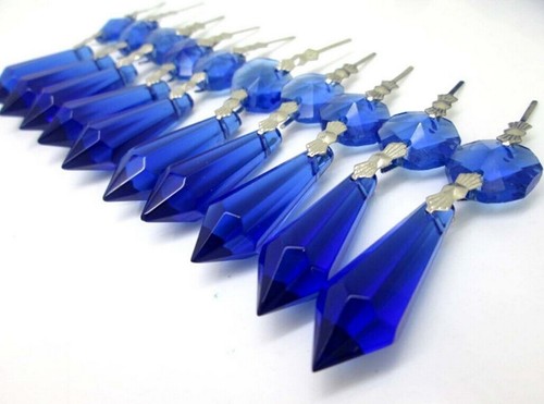 20 PCS Lot Glass Crystals Chandelier Lamp Part Prisms Hanging Drop Pendants 3'' - Picture 6 of 15