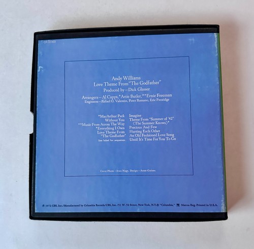 Andy Williams Reel to Reel Tape Includes Love Theme from The Godfather Pop Vocal - Foto 2 di 4