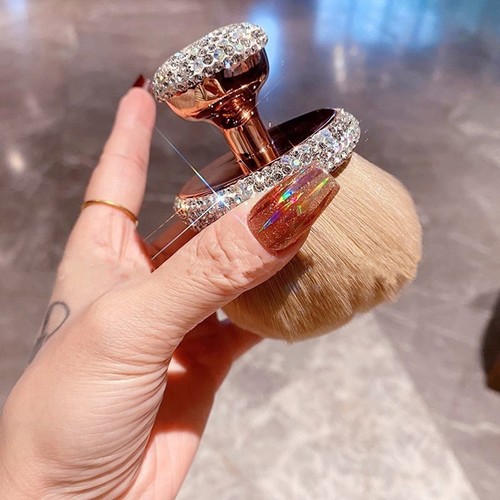 Body Makeup Brush With Rhinestones Blender Brush Kabuki Body Brush Women Gift - Foto 10 di 12