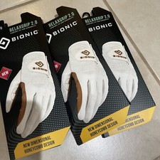 Qty 3 New Bionic Women's Relax Grip 2.0 Golf Gloves - Caramel Multi Sizes RH