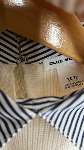 Club Monaco Striped Trim Sweater Tank Top - Picture 5 of 9