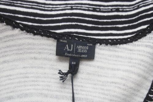 ARMANI JEANS Jumper Women's EU 44 Three Quarter Sleeve Striped Knit 2 Piece - Picture 9 of 10