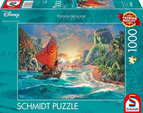 Schmidt Spiele 58030 Thomas Kinkade, Disney, Vaiana, Moana, 1000 Teile Puzzle-image